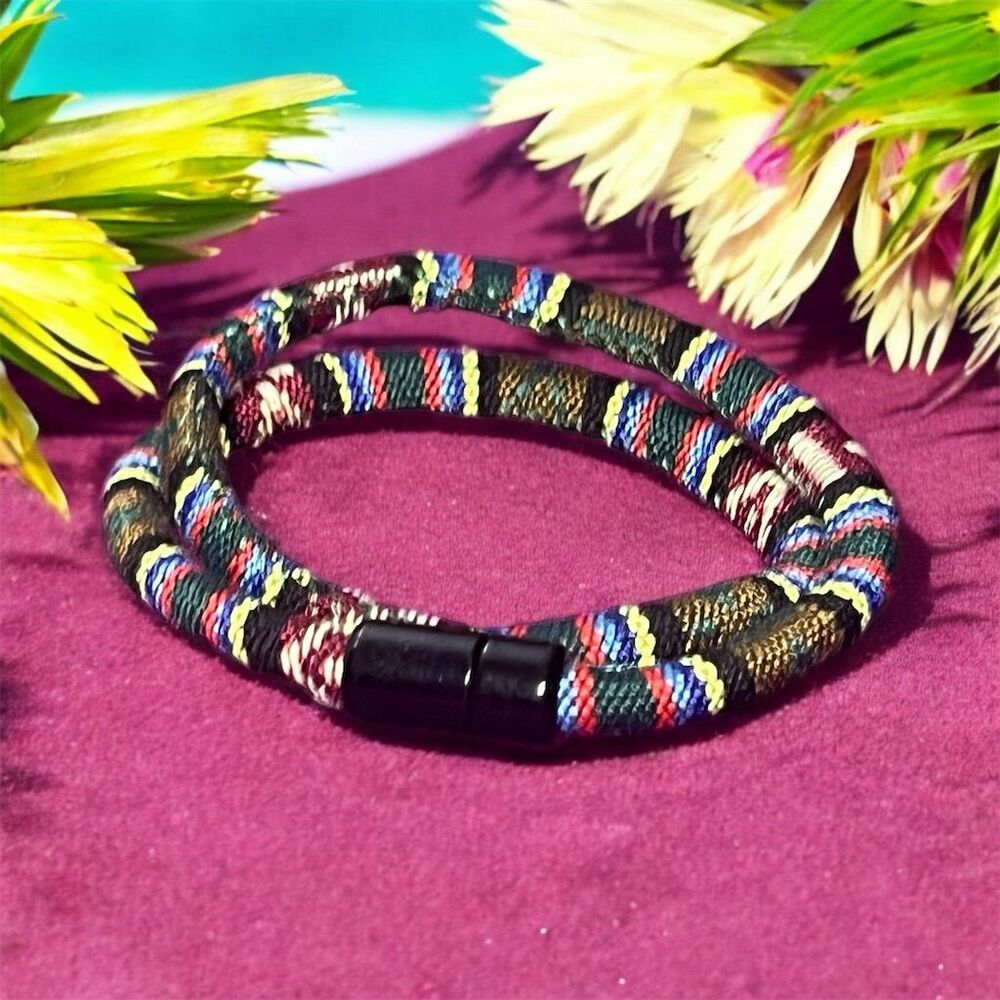 Ottoman Dubai Men's Bohemian Rope Bracelet Multicolor - Picture 4 of 11